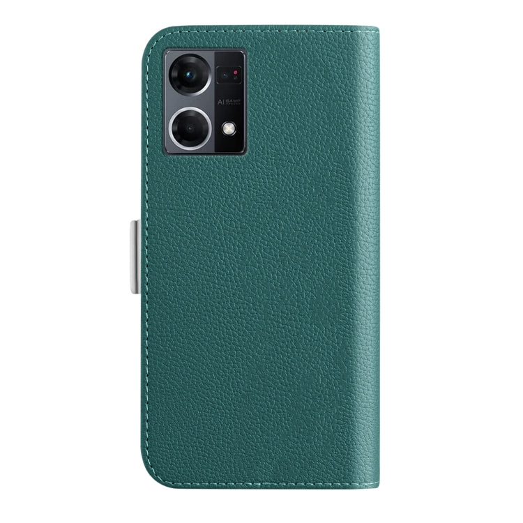 For OPPO Reno7 4G Foreign Candy Color Litchi Texture Leather Phone Case