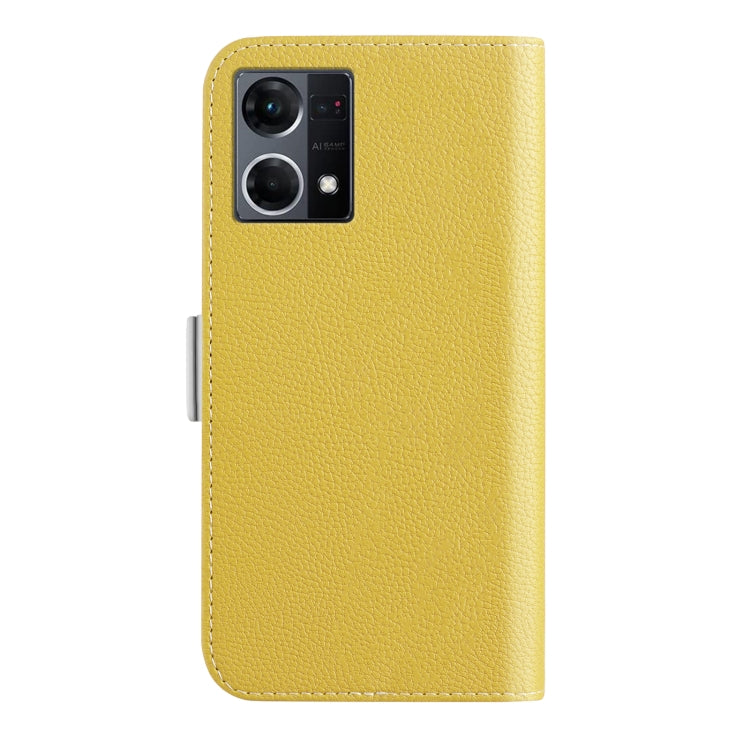 For OPPO Reno7 4G Foreign Candy Color Litchi Texture Leather Phone Case