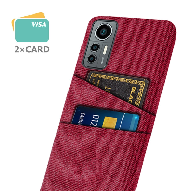 For Xiaomi 12 Lite Eurasian Cloth Coated Hard Plastic Card Slots Phone Case