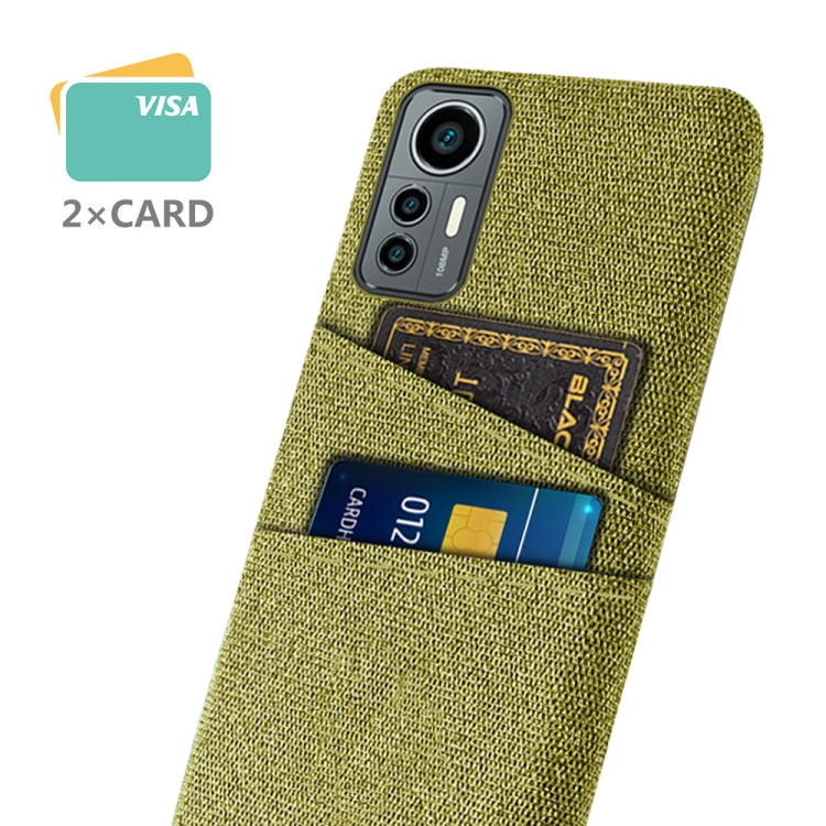 For Xiaomi 12 Lite Eurasian Cloth Coated Hard Plastic Card Slots Phone Case