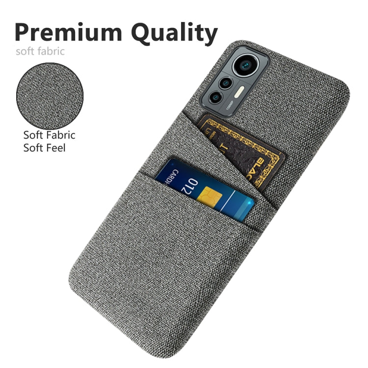 For Xiaomi 12 Lite Eurasian Cloth Coated Hard Plastic Card Slots Phone Case