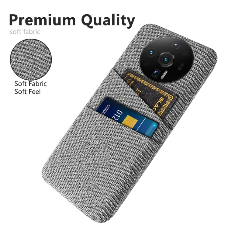 For Xiaomi 12S Ultra Cloth Coated Hard Plastic Card Slots Phone Case