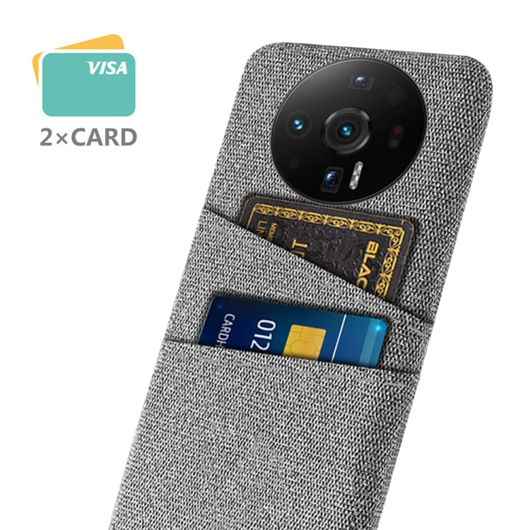 For Xiaomi 12S Ultra Cloth Coated Hard Plastic Card Slots Phone Case