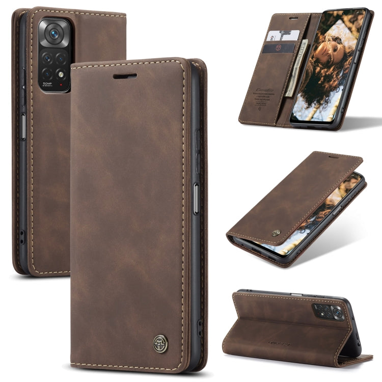 For Xiaomi Redmi Note 11 4G/Note 11S Global CaseMe 013 Multifunctional Horizontal Flip Leather Phone Case