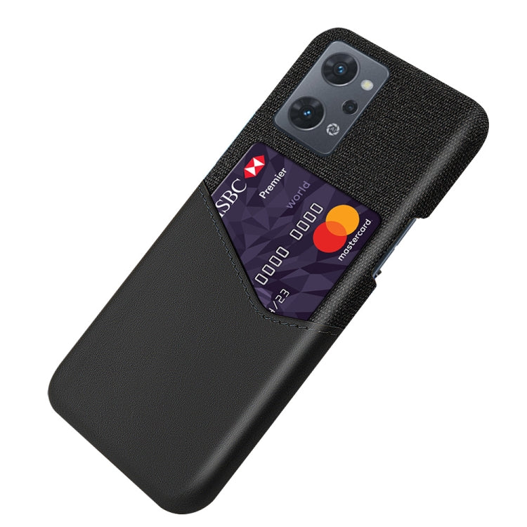 For OPPO Reno7 A Cloth Texture Card Slot PC Leather Phone Case