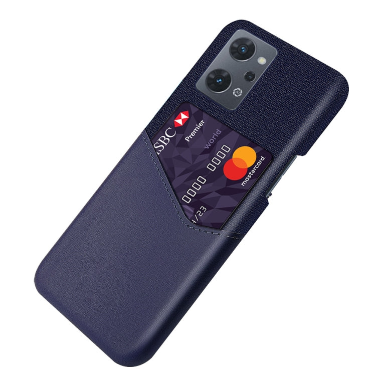 For OPPO Reno7 A Cloth Texture Card Slot PC Leather Phone Case