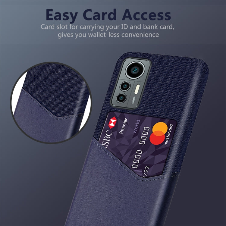 For Xiaomi 12 Lite Eurasian Cloth Texture Card Slot PC Leather Phone Case
