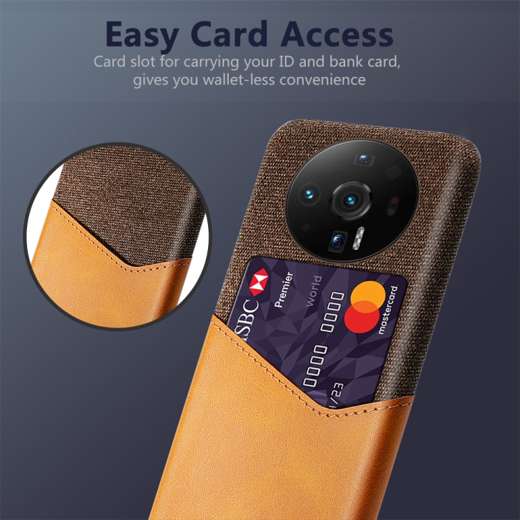 For Xiaomi 12S Ultra Cloth Texture Card Slot PC Leather Phone Case