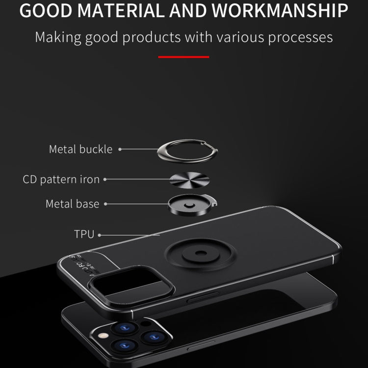 Metal Ring Holder TPU Phone Case For iPhone 14 Pro