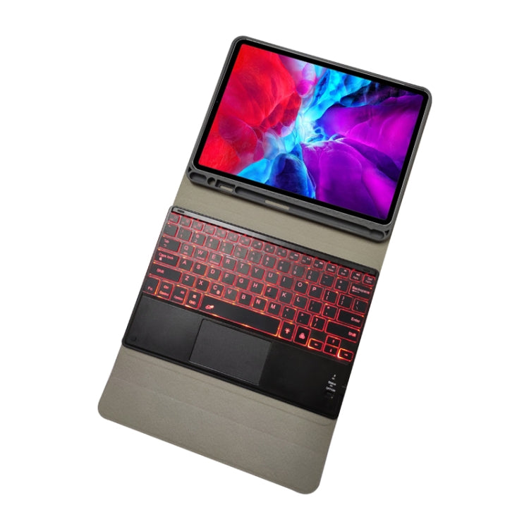 RK11T Backlight Detachable Touch Bluetooth Keyboard TPU Horizontal Flip Leather Tablet Case for iPad Pro 11 2020 / 2018 with Holder & Pen Slot