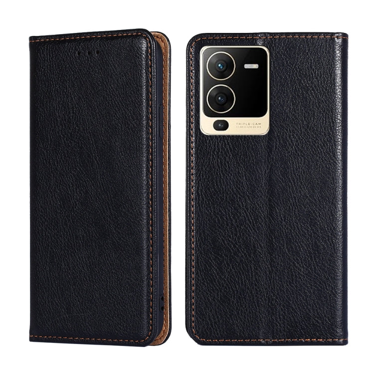 For vivo S15 5G Gloss Oil Solid Color Magnetic Leather Phone Case