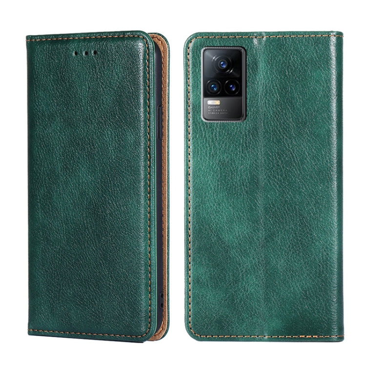 For vivo V21e 4G / Y73 2021 Gloss Oil Solid Color Magnetic Leather Phone Case
