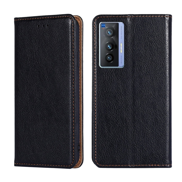 For vivo X70 Gloss Oil Solid Color Magnetic Leather Phone Case