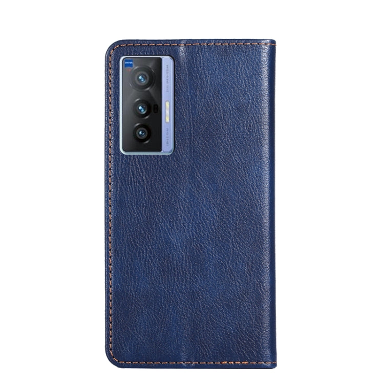 For vivo X70 Gloss Oil Solid Color Magnetic Leather Phone Case