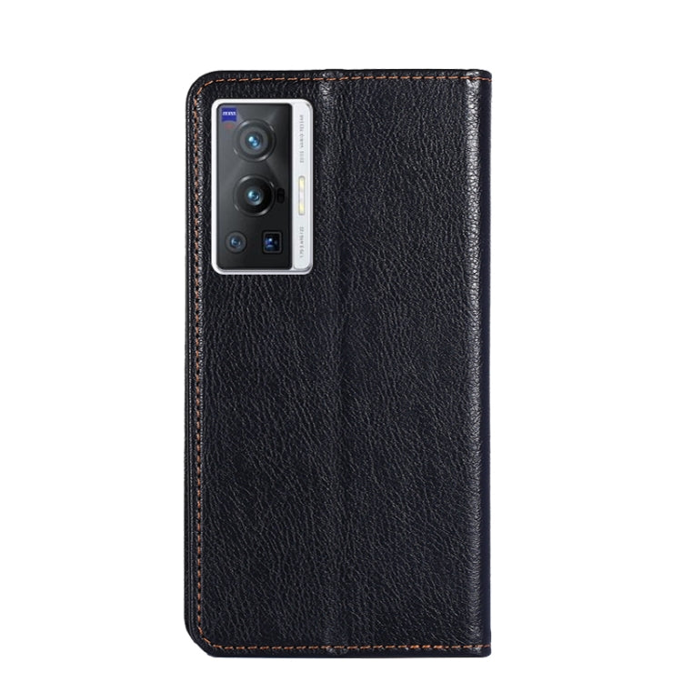 For vivo X70 Pro Gloss Oil Solid Color Magnetic Leather Phone Case