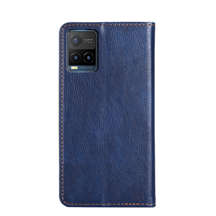 For vivo Y21 / Y21s / Y33s Gloss Oil Solid Color Magnetic Leather Phone Case