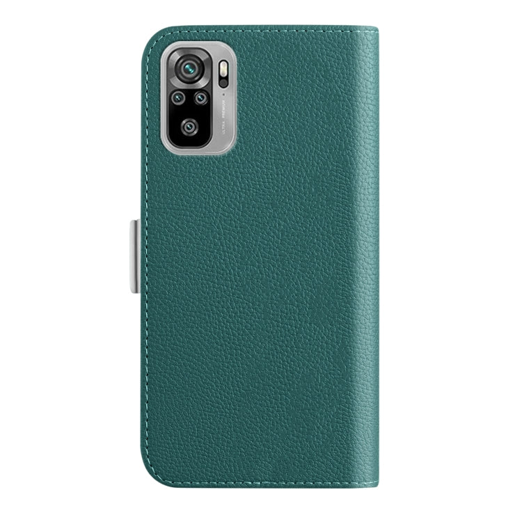 For Xiaomi Redmi Note 10 4G Candy Color Litchi Texture Leather Phone Case