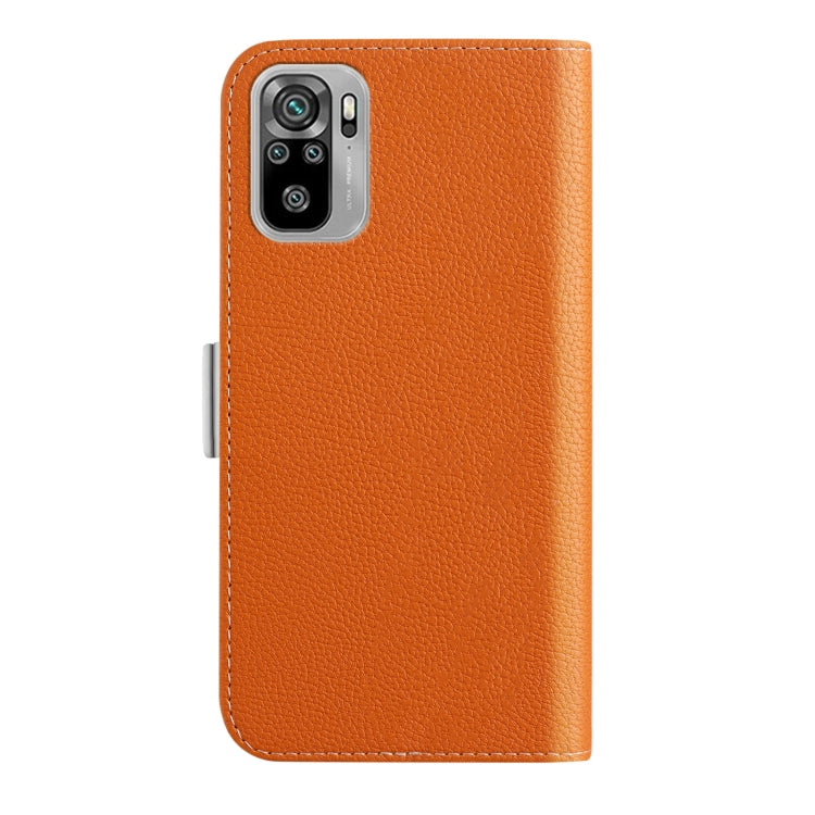 For Xiaomi Redmi Note 10 4G Candy Color Litchi Texture Leather Phone Case