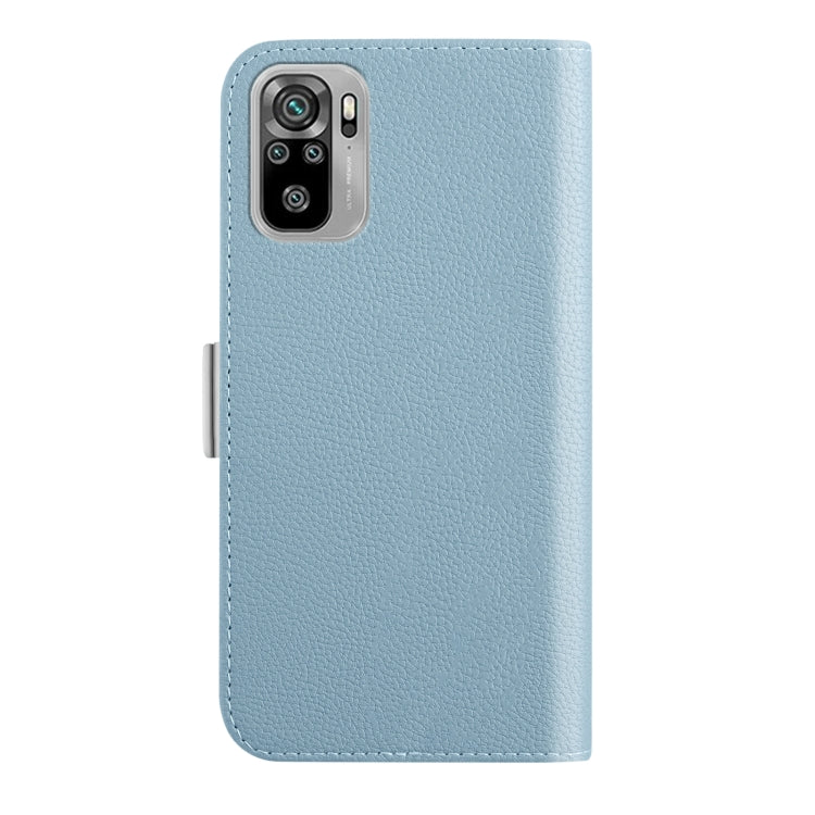 For Xiaomi Redmi Note 10 4G Candy Color Litchi Texture Leather Phone Case