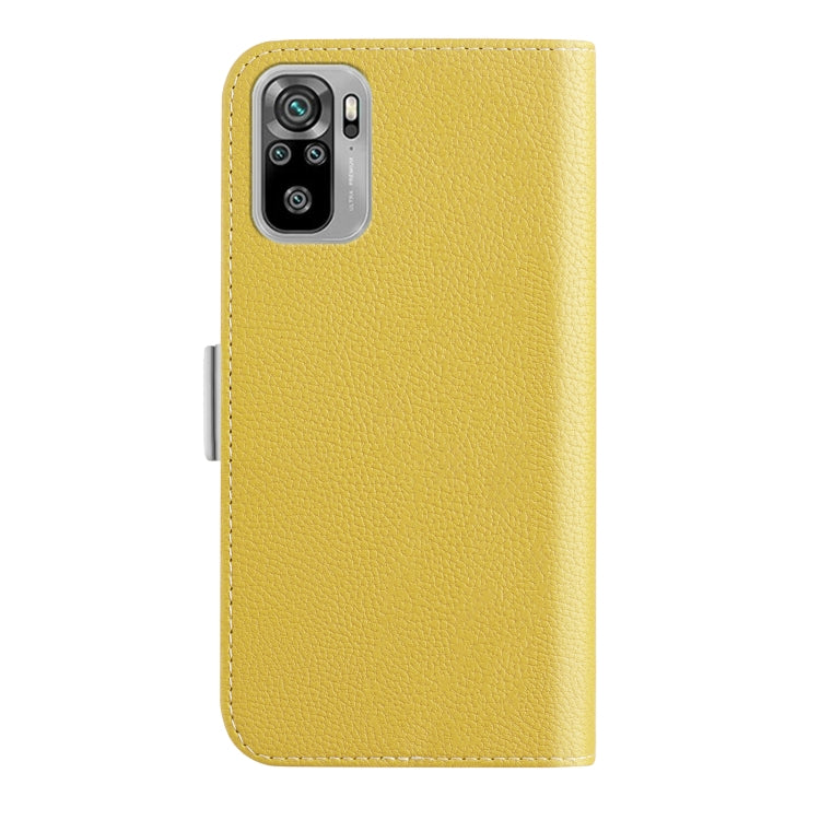 For Xiaomi Redmi Note 10 4G Candy Color Litchi Texture Leather Phone Case