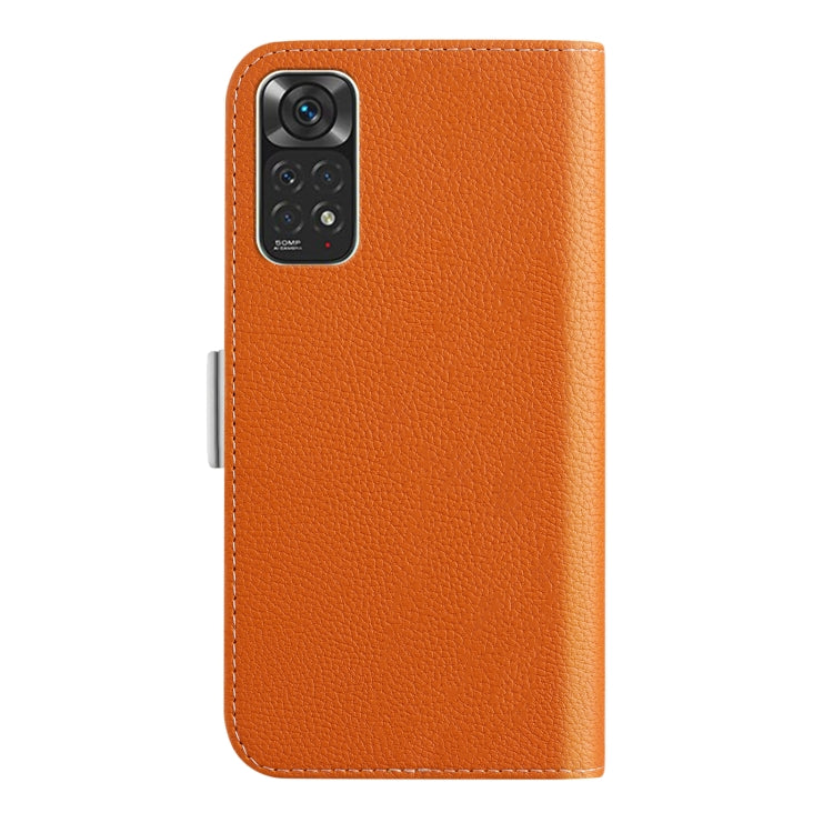 For Xiaomi Redmi Note 11 4G Foreign Candy Color Litchi Texture Leather Phone Case