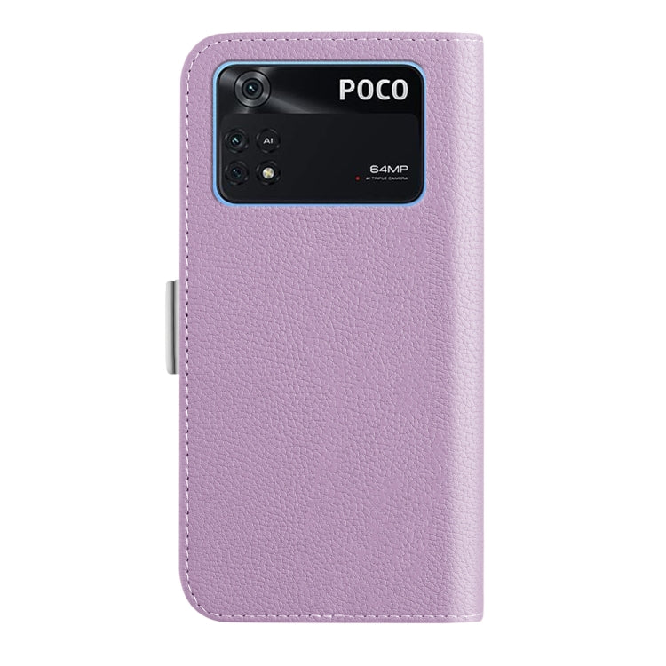For Xiaomi Poco M4 Pro 4G Candy Color Litchi Texture Leather Phone Case