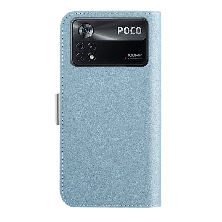 For Xiaomi Poco X4 Pro 5G Candy Color Litchi Texture Leather Phone Case