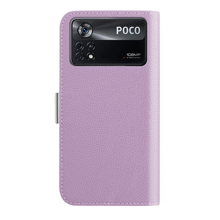For Xiaomi Poco X4 Pro 5G Candy Color Litchi Texture Leather Phone Case