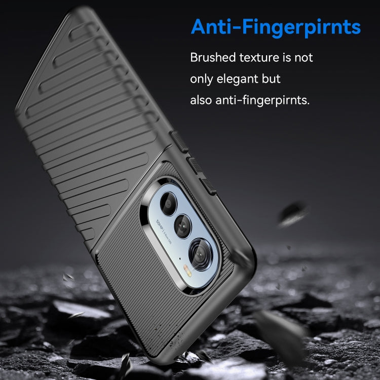 For Motorola Edge 30 Pro Thunderbolt Shockproof TPU Protective Soft Phone Case(Black)