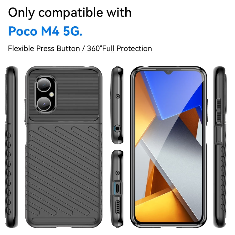 For Xiaomi Poco M4 5G Thunderbolt Shockproof TPU Protective Soft Phone Case