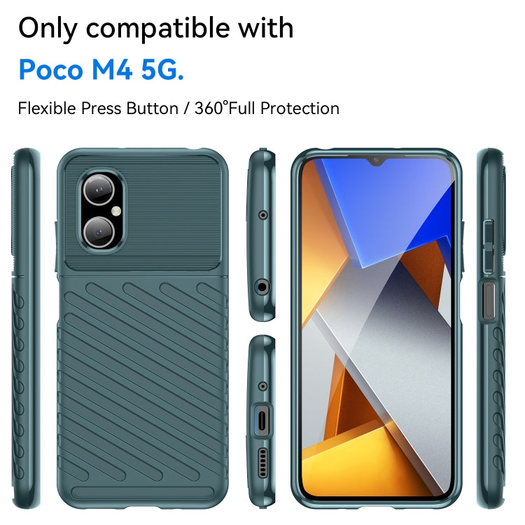 For Xiaomi Poco M4 5G Thunderbolt Shockproof TPU Protective Soft Phone Case