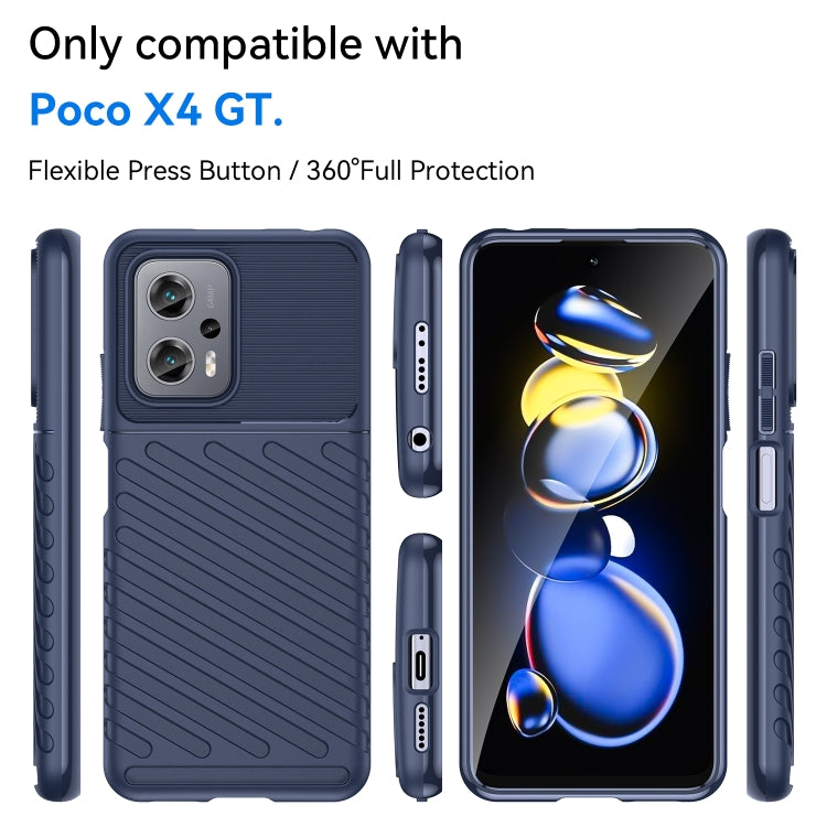 For Xiaomi Poco X4 GT Thunderbolt Shockproof TPU Protective Soft Phone Case