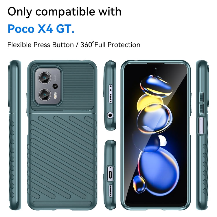 For Xiaomi Poco X4 GT Thunderbolt Shockproof TPU Protective Soft Phone Case