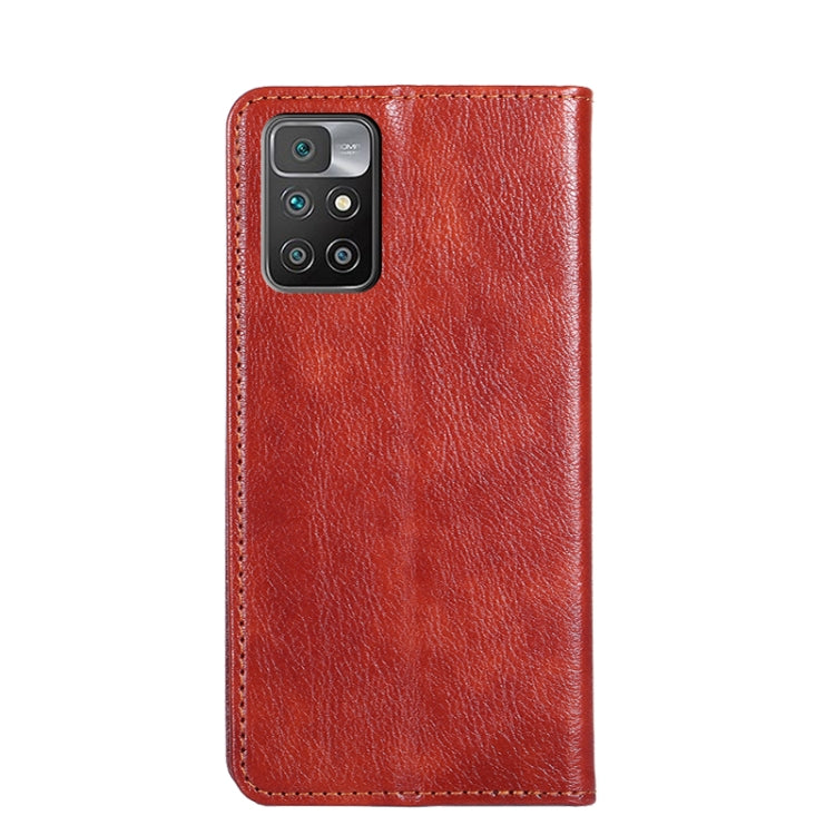 For Xiaomi Redmi 10 Gloss Oil Solid Color Magnetic Leather Phone Case