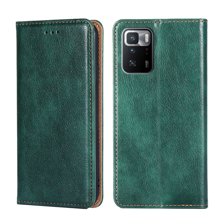For Xiaomi Redmi Note 10 Pro China Gloss Oil Solid Color Magnetic Leather Phone Case