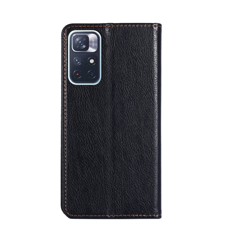 For Xiaomi Redmi Note 11 China / Poco M4 Pro 5G Gloss Oil Solid Color Magnetic Leather Phone Case
