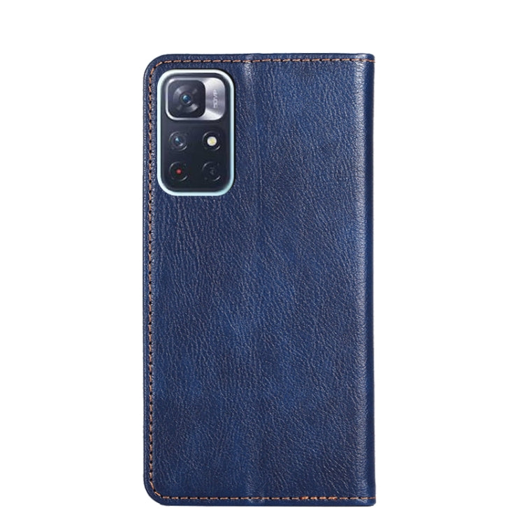 For Xiaomi Redmi Note 11 China / Poco M4 Pro 5G Gloss Oil Solid Color Magnetic Leather Phone Case