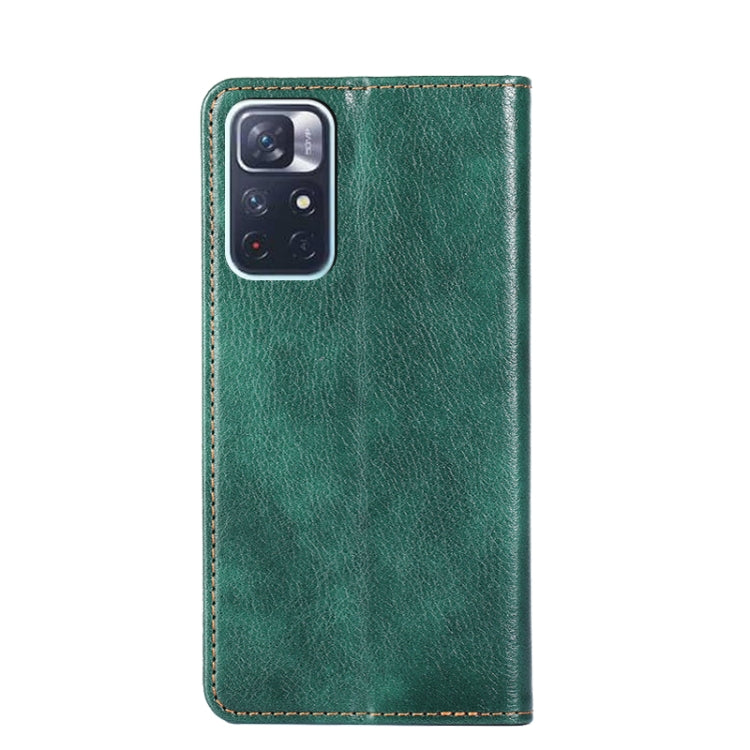 For Xiaomi Redmi Note 11 China / Poco M4 Pro 5G Gloss Oil Solid Color Magnetic Leather Phone Case