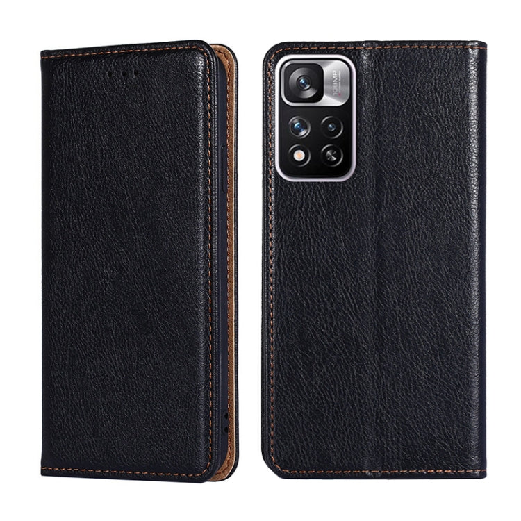 For Xiaomi Redmi Note 11 Pro 5G / Pro Plus 5G Gloss Oil Solid Color Magnetic Leather Phone Case