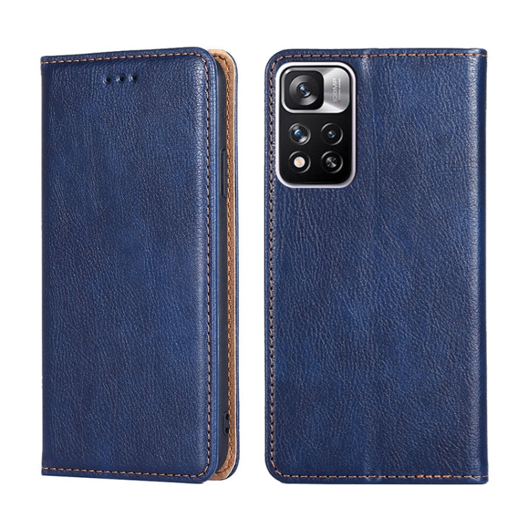 For Xiaomi Redmi Note 11 Pro 5G / Pro Plus 5G Gloss Oil Solid Color Magnetic Leather Phone Case