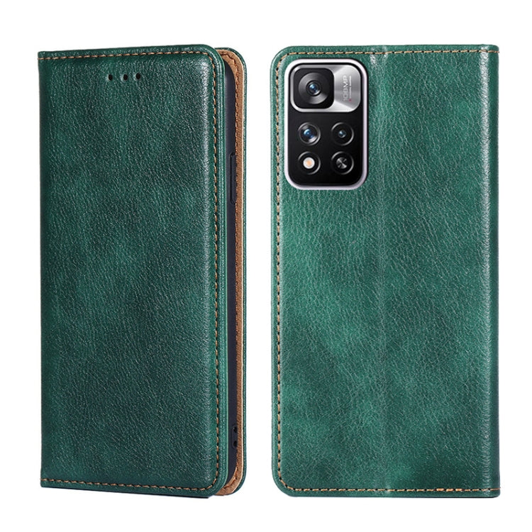 For Xiaomi Redmi Note 11 Pro 5G / Pro Plus 5G Gloss Oil Solid Color Magnetic Leather Phone Case