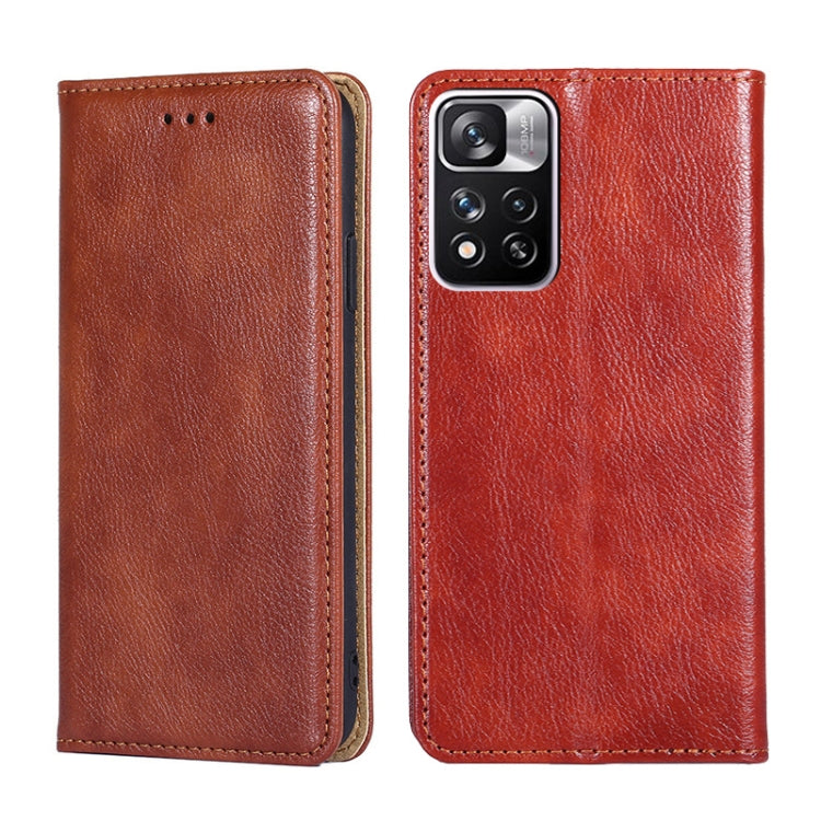 For Xiaomi Redmi Note 11 Pro 5G / Pro Plus 5G Gloss Oil Solid Color Magnetic Leather Phone Case