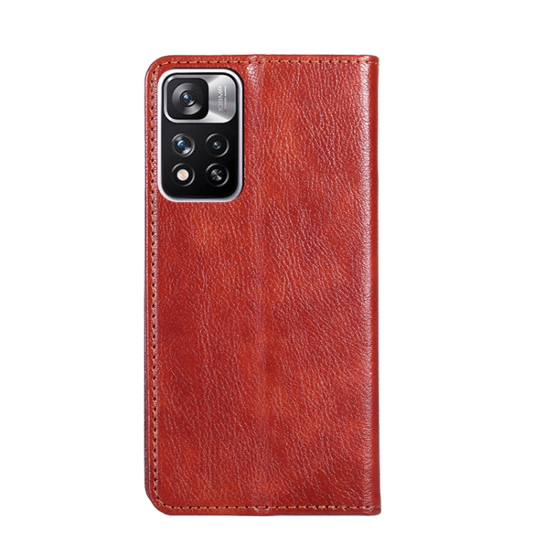For Xiaomi Redmi Note 11 Pro 5G / Pro Plus 5G Gloss Oil Solid Color Magnetic Leather Phone Case
