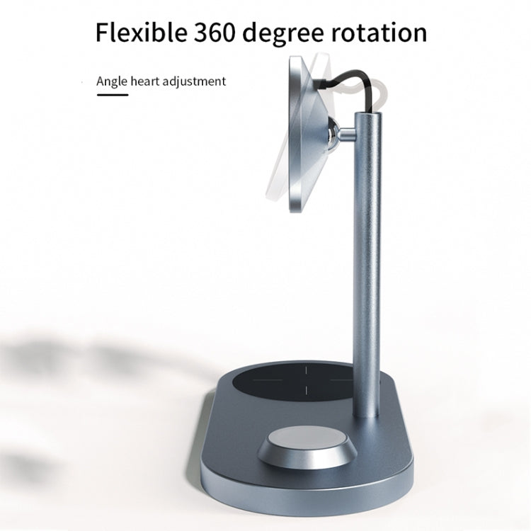 WiWU X23 3 in 1 Magnetic Wireless Charger for QI Mobile Phone iWatch AirPods(Black)