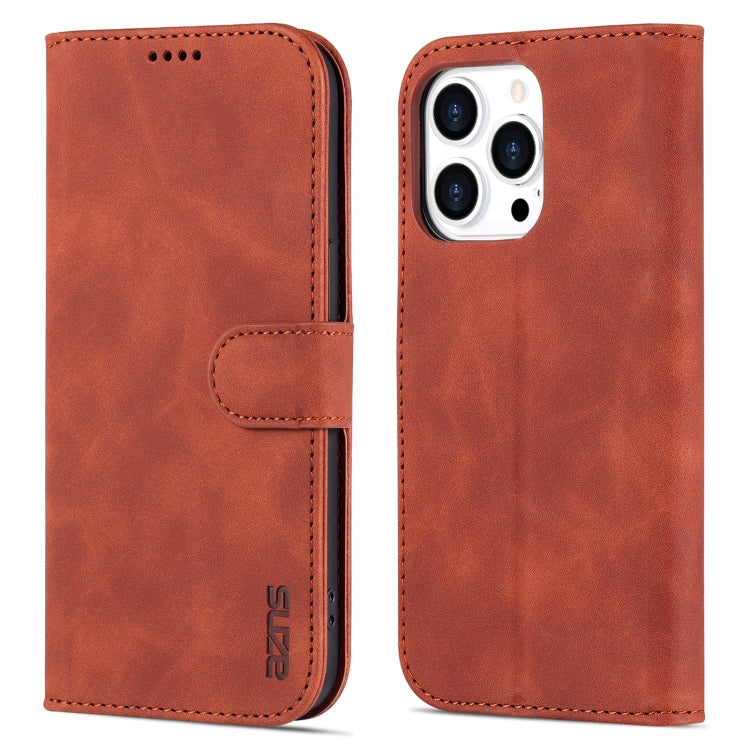 For iPhone 14 Pro AZNS Skin Feel Calf Texture Horizontal Flip Leather Case