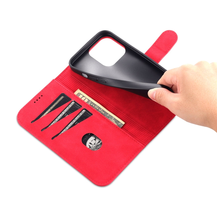 For iPhone 14 Pro Max AZNS Skin Feel Calf Texture Horizontal Flip Leather Case