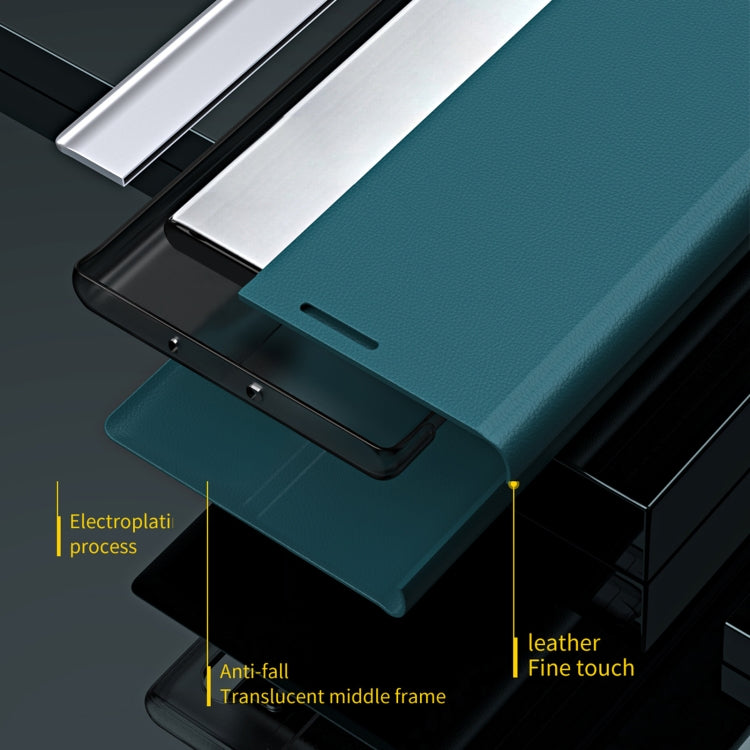 For iPhone 14 Pro Max Side Electroplated Magnetic Leather Phone Case