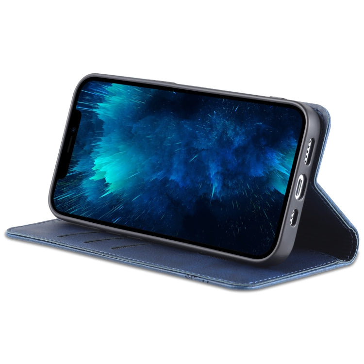 For iPhone 14 Plus AZNS Magnetic Calf Texture Flip Leather Phone Case