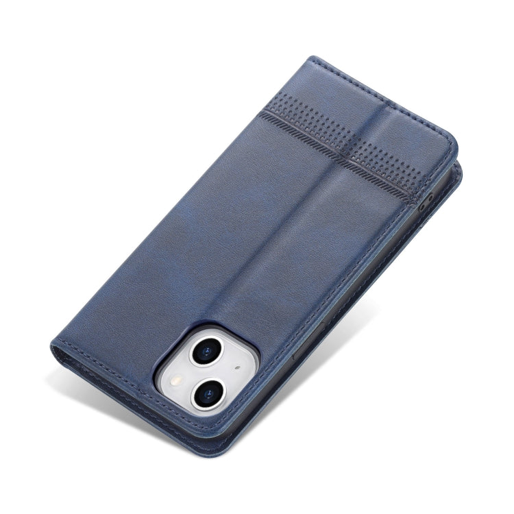 For iPhone 14 Plus AZNS Magnetic Calf Texture Flip Leather Phone Case