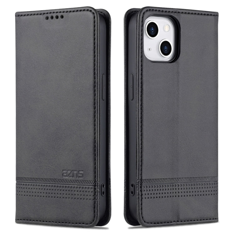 For iPhone 14 Plus AZNS Magnetic Calf Texture Flip Leather Phone Case